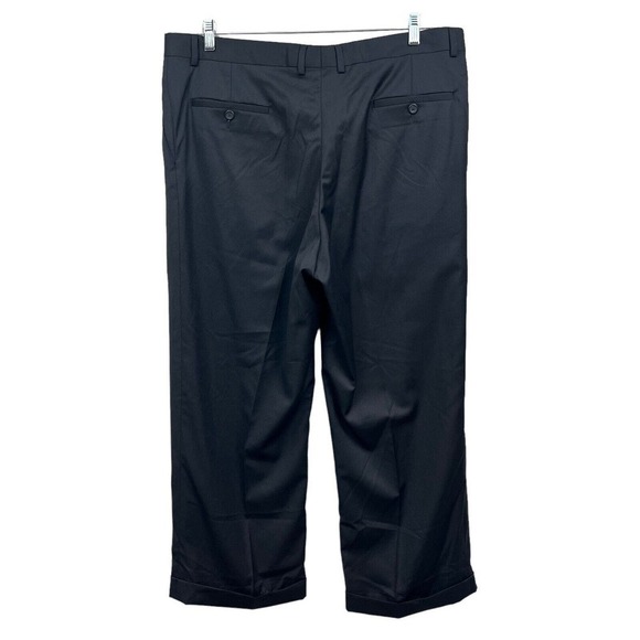 Joseph & Feiss 2 Pcs Suit Jacket Pants 2 Button Vented Cuffed Navy Men Sz 46R - Picture 12 of 13